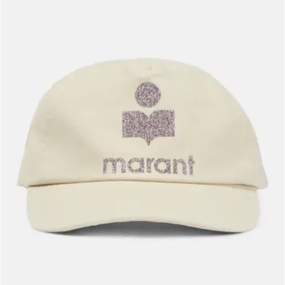 Isabel Marant The Tyron baseball cap in beige with glitter multicolor New
